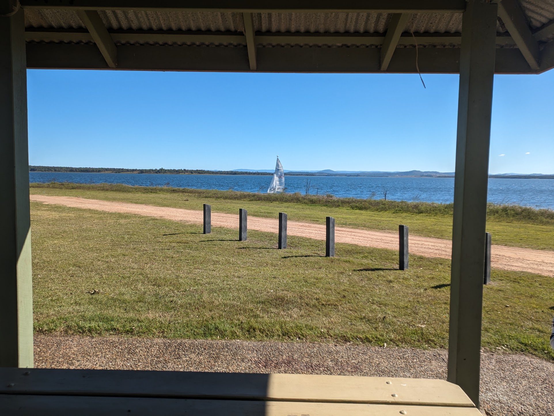 A photo from the pagoda back towards the boat